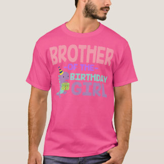 T-shirt Frère De L'Anniversaire De La Fille Saurus Rex Din