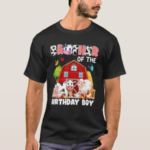 T-shirt Frère De L'Anniversaire Garçon Agriculture Vache F