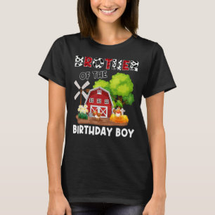 T-shirt Frère De L'Anniversaire Garçon Agriculture Vache F