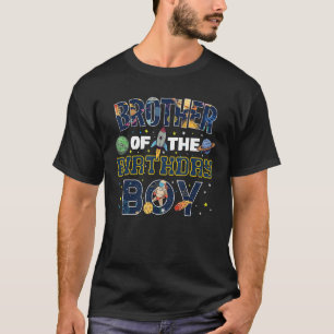 T-shirt Frère De L'Anniversaire Garçon Espace Extérieur Co