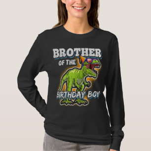 T-shirt Frère de l'anniversaire garçon jumelé famille Dino