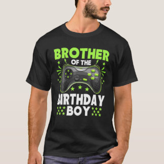 T-shirt Frère De L'Anniversaire Garçon Matching Vidéo Jeu