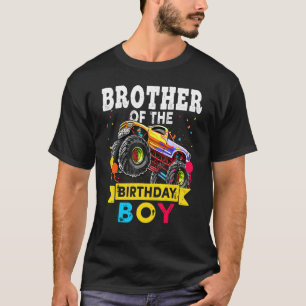 T-shirt Frère De L'Anniversaire Garçon Monster Camion 1er