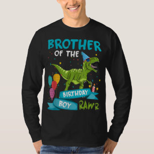 T-shirt Frère de l'anniversaire garçon T-Rex Dinosaur Birt