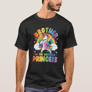 T-shirt Frère De L'Anniversaire Princesse Unicorn Correspo