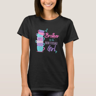 T-shirt Frère De L'Anniversaire Thé Fille Thé Fête Match