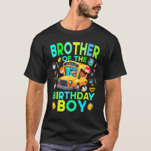 T-shirt Frère de l'école de garçons d'anniversaire Bus cor