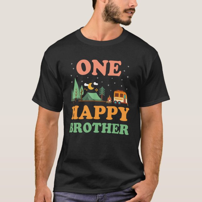 T-shirt Frère de l'Happy Camper One Happy Brother Cam (Devant)