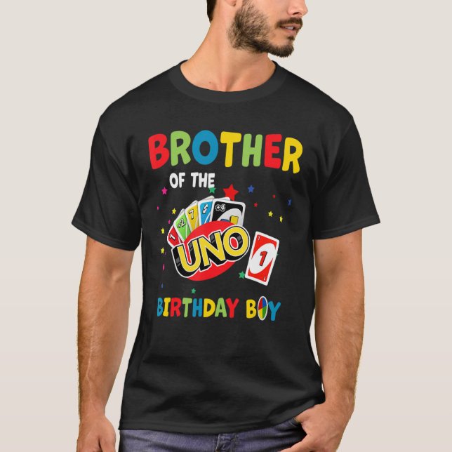 T-shirt Frère De L'Uno Anniversaire Garçon Uno Anniversair (Devant)