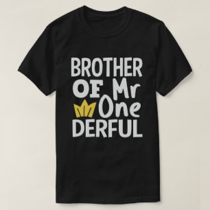 T-shirt Frère de M. Onederful 1er anniversaire de fête Mat