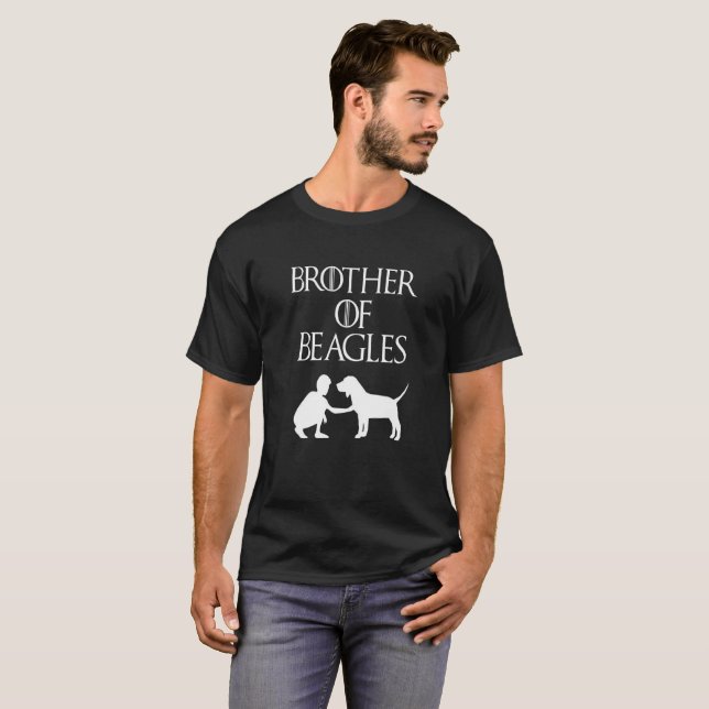 T-shirt Frère d'enfants de chien unique drôle mignon (Devant entier)