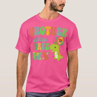 T-shirt Frère Des Trois Rex Anniversaire Famille Dinosaure
