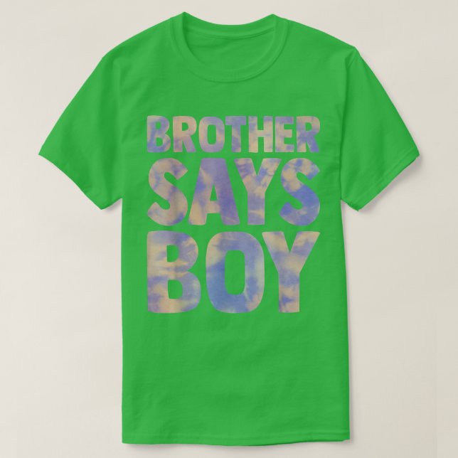 T-shirt frère dit que le sexe du garçon révèle l'annonce d (Design devant)