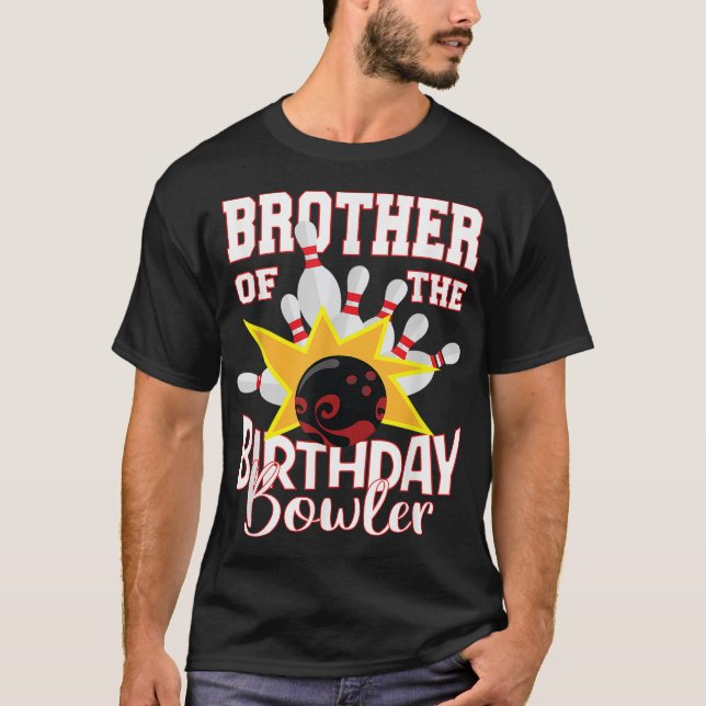 T-shirt Frère Du Bowler D'Anniversaire Kid Bowling Party (Devant)