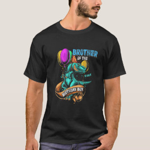 T-shirt Frère Du Garçon Anniversaire RAWR Rex Dinosaur Fam