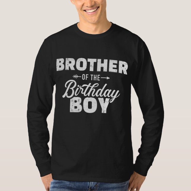 T-shirt Frère du garçon d'anniversaire fils jumelé famille (Devant)