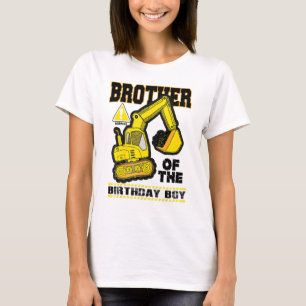 T-shirt Frère Du Véhicule De Construction D'Excavateur Dig