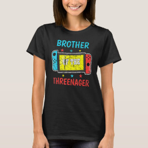 T-shirt Frère D'Un Trois Enfant Joueur D'Enfants 3e Annive