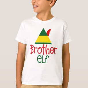 T-shirt Frère Elfe Enfants Noël Vacances Famille Amusement