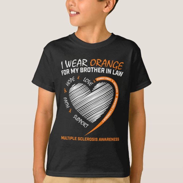 T-shirt Frère En Droit Sclérose Multiples Vêtements Mme Aw (Devant)