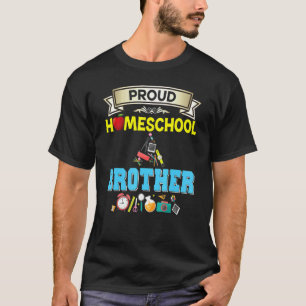 T-shirt Frère fier de l'école à la maison retour à l'école