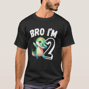 T-shirt Frère, j'ai 2 ans Crocodile 2ème anniversaire Enfa