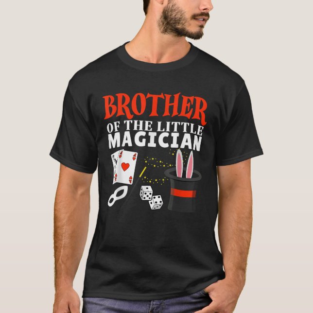 T-shirt Frère Le Petit Magicien Fête d'Anniversaire Enfant (Devant)