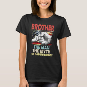 T-shirt Frère L'Homme Le Mythe American Drapeau Le Mauvais