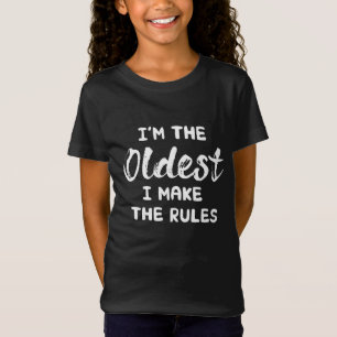 T-Shirt Frères et sœurs drôles : Je suis l'aîné, je fais l