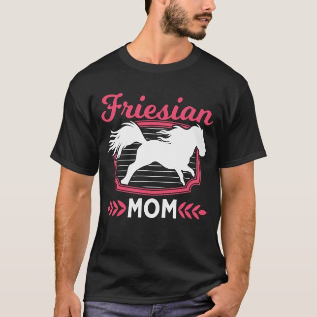 T-shirt Fresian Maman Friesian Horse Rider (Devant)