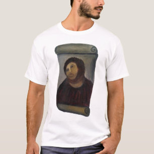 T-shirt fresque de peinture de jésus en ruine - (latin : e