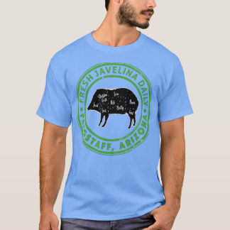 T-shirt Fresque Javelina Daily FlagStaff Arizona Souvenir 