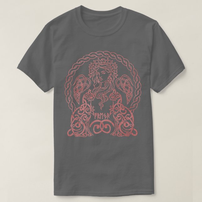 T-shirt Freya Goddess Freyja Viking Norse Mythology Celtic (Design devant)
