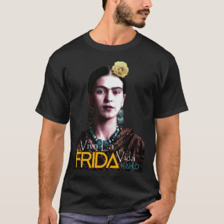 T-shirt Frida avec Rose Jaune et Viva La Vida Classic T-