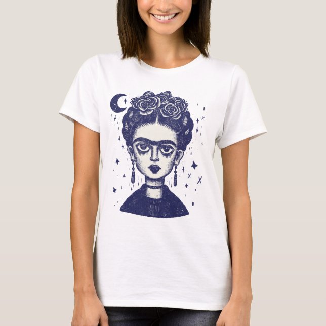T-shirt Frida Kahlo Goth (Devant)