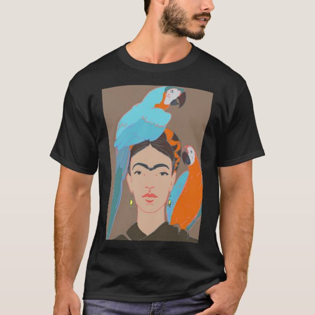 T-shirt FRIDA KAHLO Mexican Feminist portrait Art poster A (Devant)