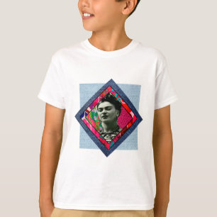 T-shirt Frida Kahlo Retro Pink Denim