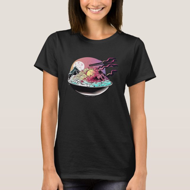 T-shirt Fried Rice Synthwave 80s Retrowave Aesthetic  1 (Devant)