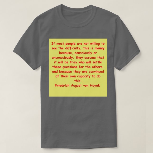 T-shirt Friedrich August von Hayek 27 (Design devant)