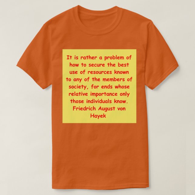 T-shirt Friedrich August von Hayek 31 (Design devant)