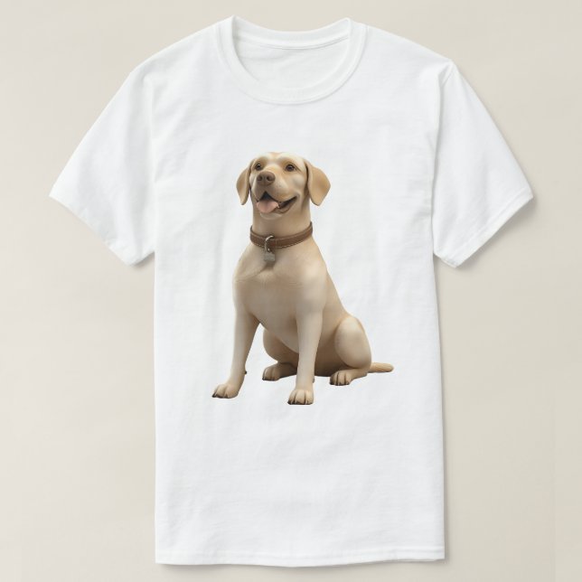 T-shirt Friendly Labrador Retriever Cartoon (Design devant)