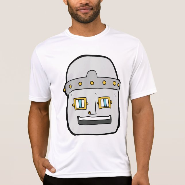 T-shirt Friendly Silver Robot Head (Devant)