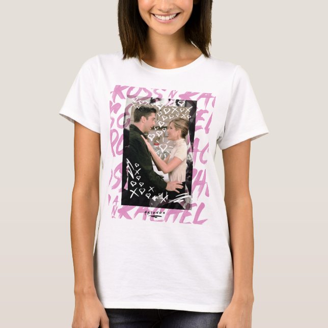 T-shirt FRIENDS™| Coeurs Doodled Ross Et Rachel (Devant)
