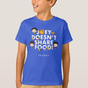 T-shirt FRIENDS™ Joey ne partage pas la nourriture Chibi