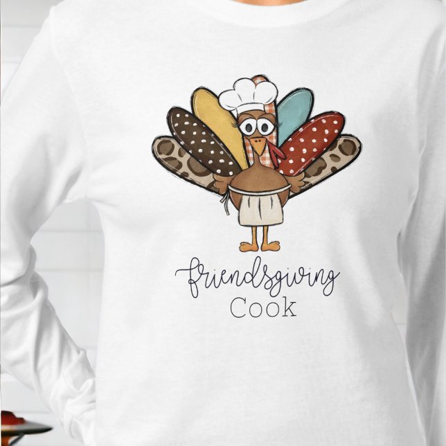 T-shirt Friendsgiving Cook Turkey Apron Funny (Créateur téléchargé)