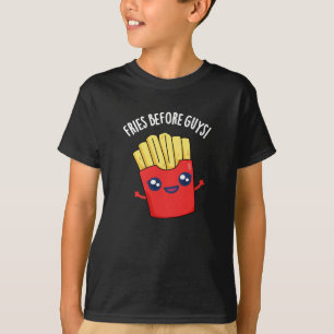 T-shirt Fries avant les gars drôle Fries Pun Dark BG
