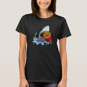T-shirt Fries Françaises Pour Enfants Hommes Femmes Requin