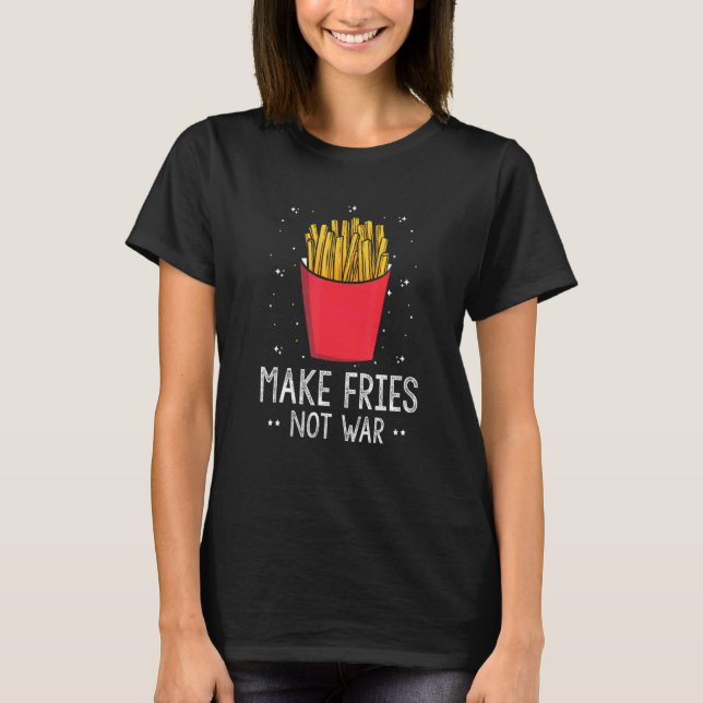 T-shirt Fries frites Fryer de frites Potato Barbecue (Devant)