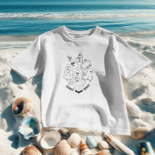 T-shirt Fright Night Noir et blanc Cute Halloween femmes