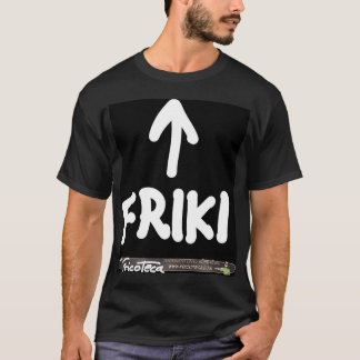T-shirt Friki Texte blanc sur noir